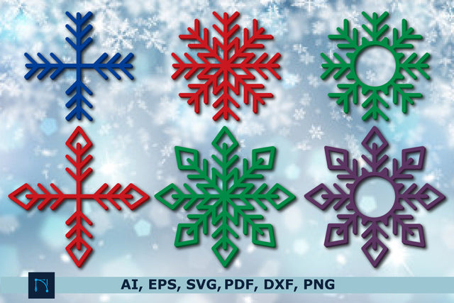 Christmas Snowflake ornaments SVG bundle SVG MD JOYNAL ABDIN 