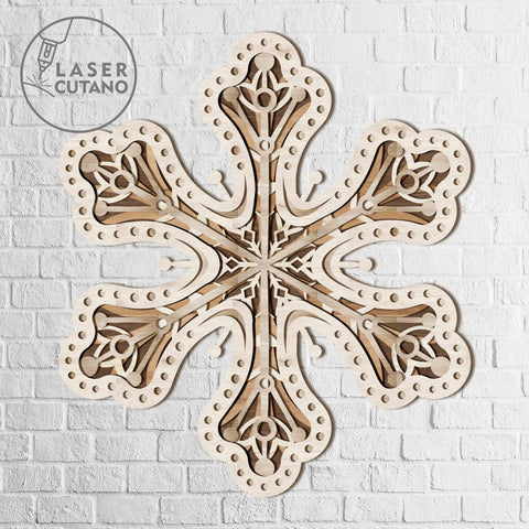 Christmas Snowflakes Multilayer File, Home Decor SVG LaserCutano 