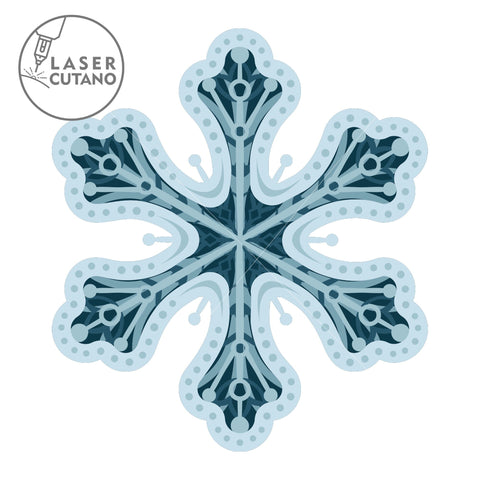 Christmas Snowflakes Multilayer File, Home Decor SVG LaserCutano 
