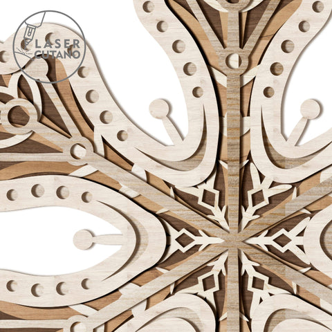 Christmas Snowflakes Multilayer File, Home Decor SVG LaserCutano 