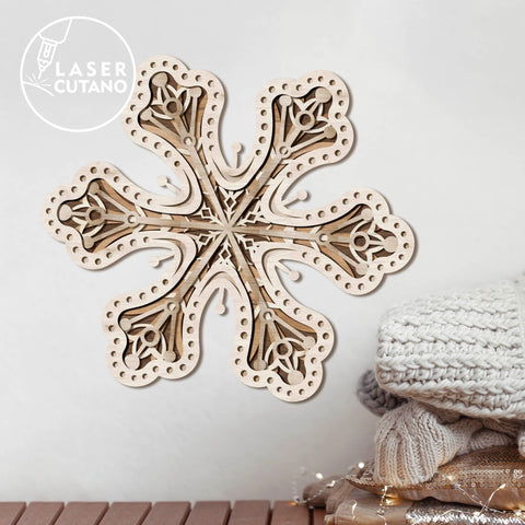 Christmas Snowflakes Multilayer File, Home Decor SVG LaserCutano 
