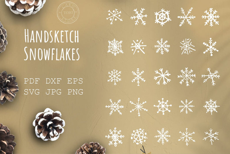 Christmas Snowflakes SVG Tori card store 