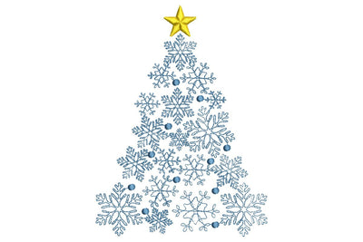 Christmas Snowflakes Tree Embroidery Designs Embroidery/Applique DESIGNS NextEmbroidery 