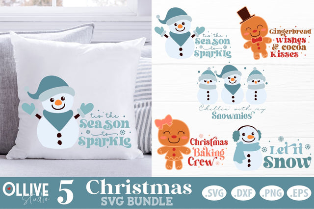 Christmas Snowman SVG Bundle SVG Ollive Studio 