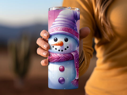 Christmas Snowman Tumbler wrap Sublimation Luvleigh Digitals 