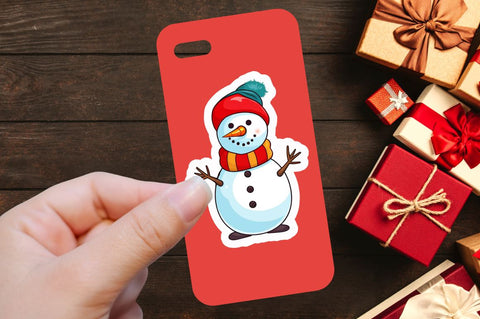 Christmas Snowmen Printable Stickers Bundle Sublimation Regulrcrative 