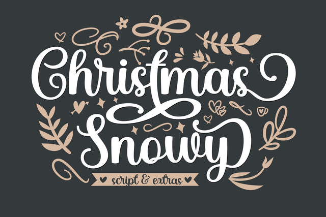 Christmas Snowy - Elegant and Flowing Handwritten Font Font ahweproject 