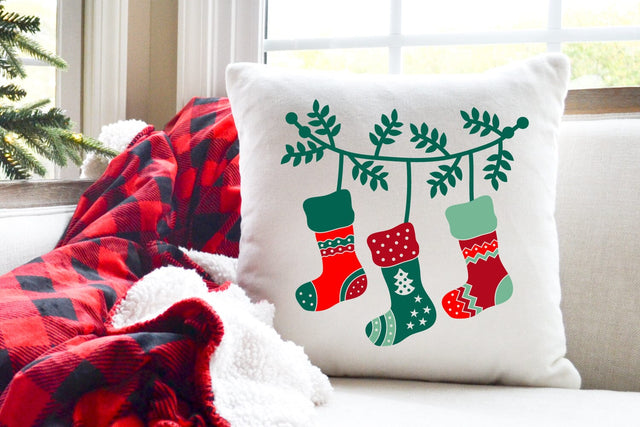 Christmas Socks SVG Cut File | Hand Drawn Christmas socks Illustration SVG zoellartz 