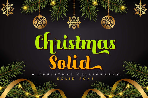 Christmas Solid Font love script 