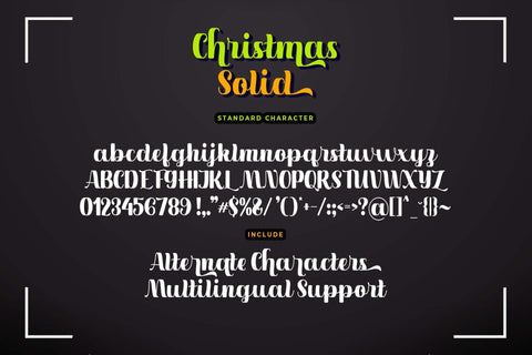 Christmas Solid Font love script 