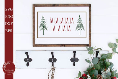 Christmas Song SVG-Fa La La La La SVG-Christmas Tree SVG SVG Linden Valley Designs 