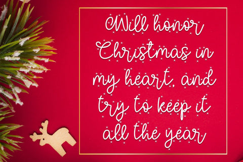 Christmas Soul Font Stefani Letter 
