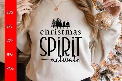 Christmas Spirit Activate SVG Free For Commercial Use SVG Sintegra 