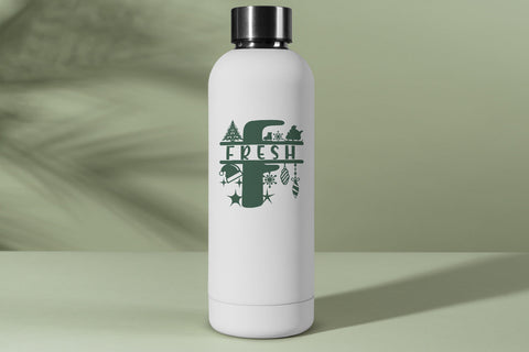 Christmas Split Alphabet Monogram A-Z Svg Eps Ai Png Pdf SVG zafrans studio 