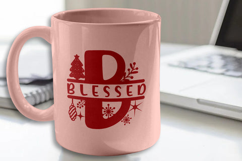 Christmas Split Alphabet Monogram A-Z Svg Eps Ai Png Pdf SVG zafrans studio 