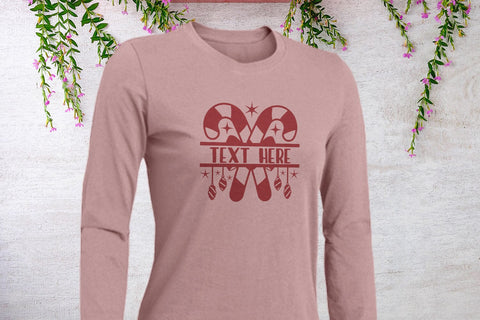 Christmas Split Monogram 2 SVG zafrans studio 