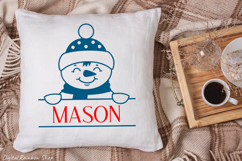 Christmas split monogram svg Bundle, Christmas baby name SVG Digital Rainbow Shop 