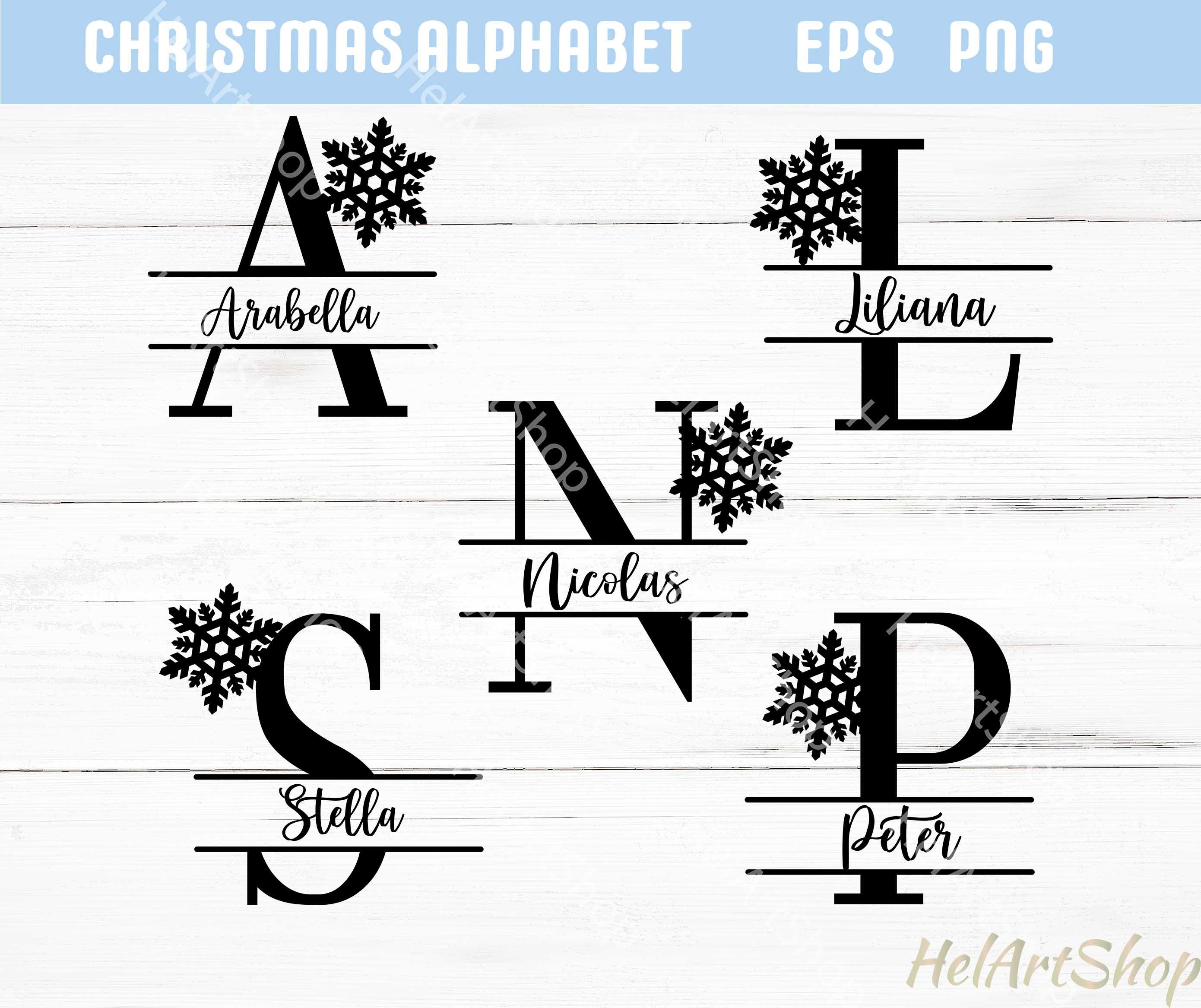 Christmas Alphabet Font (Letters, Patterns with Snow) – DIY Projects,  Patterns, Monograms, Designs, Templates