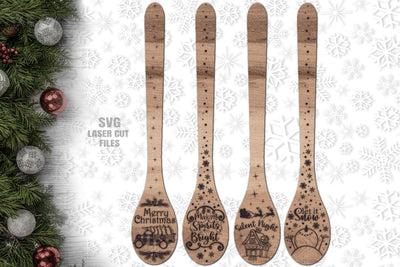 Christmas Spoon SVG | Christmas SVG Laser Cut Files SVG Cloud9Design 