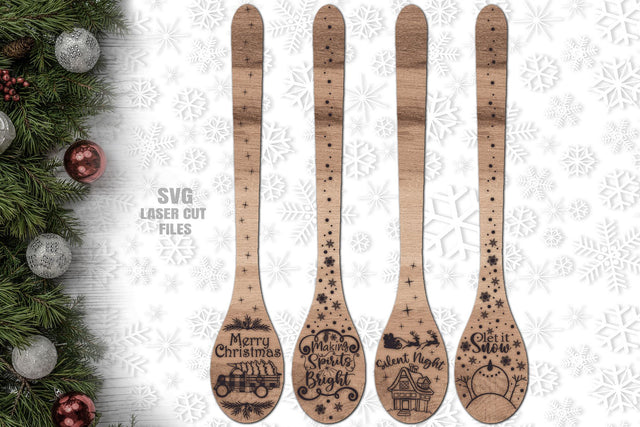 Christmas Spoon SVG | Christmas SVG Laser Cut Files SVG Cloud9Design 