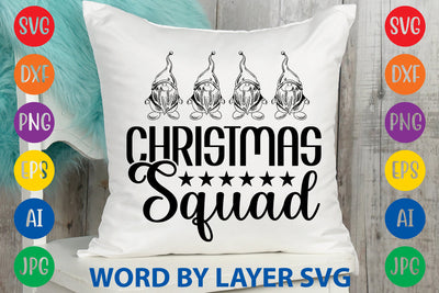 Christmas Squad, Gnome SVG Design SVG Rafiqul20606 