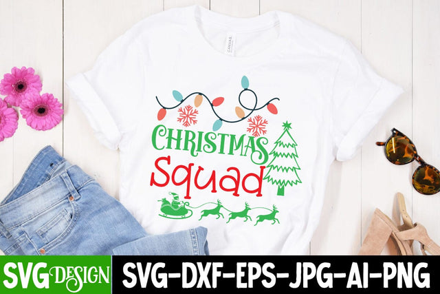 Christmas Squad SVG Cut File, Christmas Squad Sublimation Design, Christmas Squad SVG , Christmas SVG Design, Christmas SVG Cut File, Christmas SVG Quotes, Merry Christmas SVG Design, Christnmas Sublimation PNG SVG BlackCatsMedia 