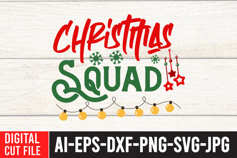 Christmas Squad T-Shirt Design SVG BlackCatsMedia 
