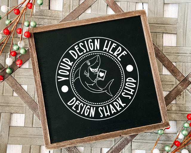 Christmas Square Chalkboard Mock Up photo Mock Up Photo Design Shark 
