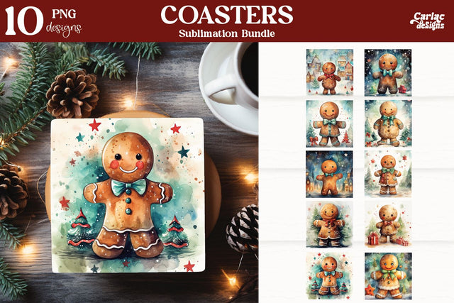 Christmas Square Coaster Sublimation Bundle Sublimation Carla C Designs 