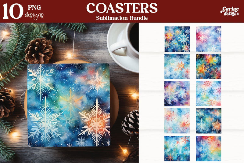 Christmas Square Coaster Sublimation Bundle Sublimation Carla C Designs 