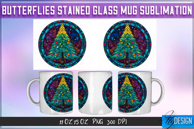 Christmas Stained Glass 11 | 15 Oz Mug Sublimation Sublimation Fly Design 