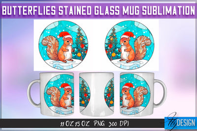 Christmas Stained Glass 11 | 15 Oz Mug Sublimation Sublimation Fly Design 