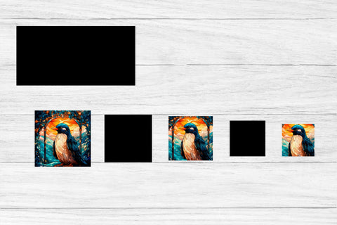 Christmas stained glass cards | Stained glass cards design SVG Svetana Studio 