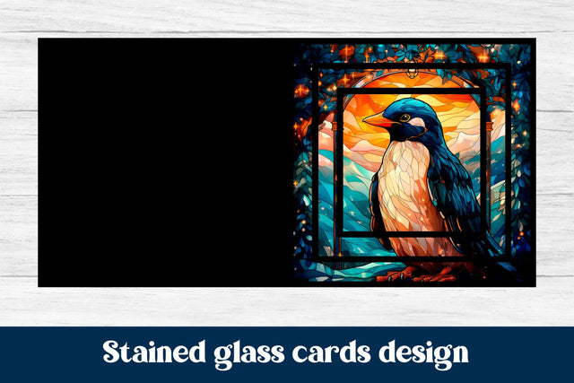 Christmas stained glass cards | Stained glass cards design SVG Svetana Studio 