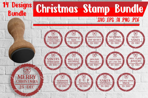 Christmas Stamp Bundle svg eps png ai pdf SVG zafrans studio 