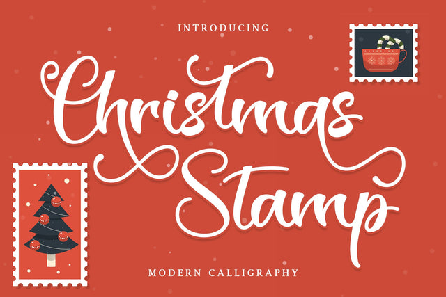 Christmas Stamp Font Sakha Design Studio 