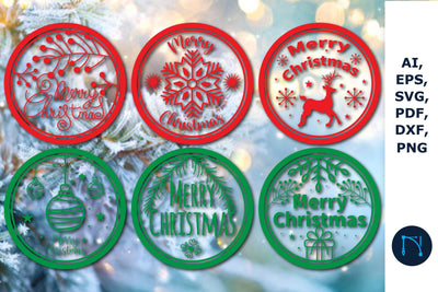 Christmas stamp SVG cut file bundle SVG MD JOYNAL ABDIN 