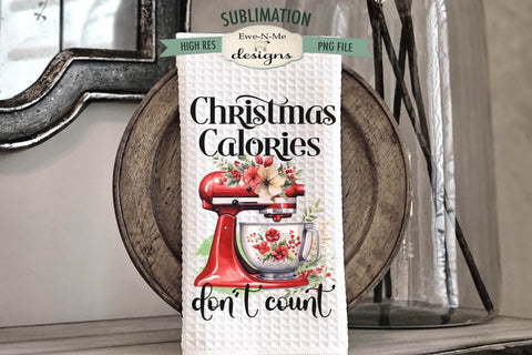 Christmas Stand Mixer Kitchen Towel Sublimation Designs Sublimation Ewe-N-Me Designs 