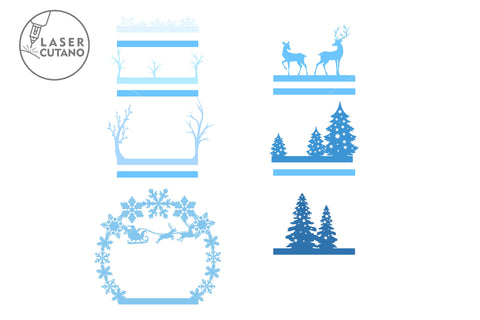 Christmas Stand Wood Multilayer Laser Cut Files, Mandala, 3D Designs, SVG's, Paper Cut Designs SVG LaserCutano 