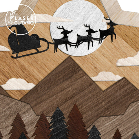 CHRISTMAS STAR Multilayer Wall Decoration, Home Decor SVG LaserCutano 