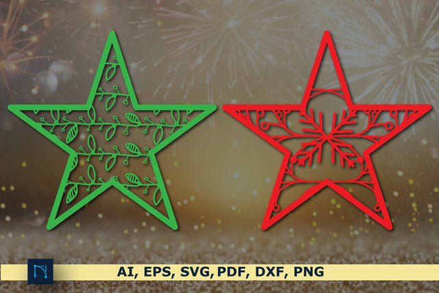 Christmas star Ornaments SVG bundle SVG MD JOYNAL ABDIN 