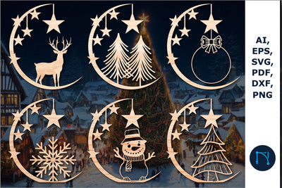Christmas star Ornaments SVG bundle SVG MD JOYNAL ABDIN 