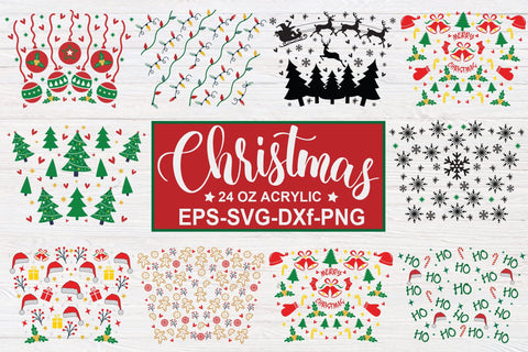 Christmas Starbucks svg, 24 Oz Christmas Acrylic svg, 24 Oz tumbler svg, Christmas tree svg, Snow svg, Christmas Santa svg,Merry and bright SVG Isabella Machell 