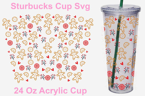 Christmas Starbucks svg, 24 Oz Christmas Acrylic svg, 24 Oz tumbler svg, Christmas tree svg, Snow svg, Christmas Santa svg,Merry and bright SVG Isabella Machell 