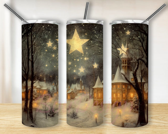 Christmas Stars 20oz Skinny Tumbler Png, Christmas Stars Tumbler, Stars Tumbler Wrap Png, Merry Merry Christmas Tumbler, Glitter Stars Tumbler Wrap Sublimation BouDesign 
