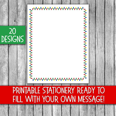 Christmas Stationery Digital Paper - Christmas Letterheads Sublimation Old Market 