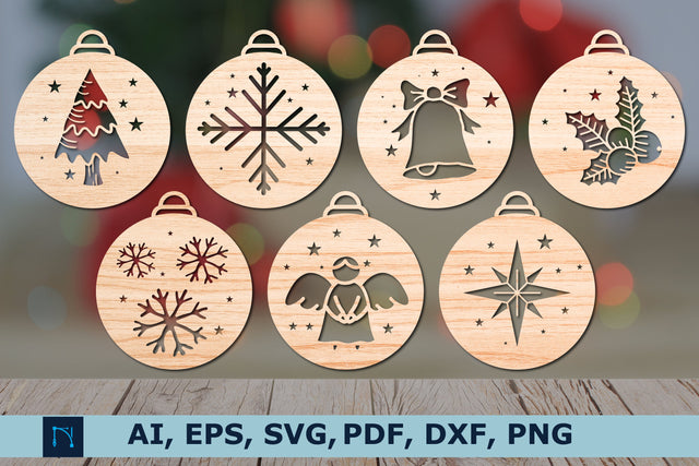 Christmas stencil Bauble Ornament SVG bundle SVG MD JOYNAL ABDIN 
