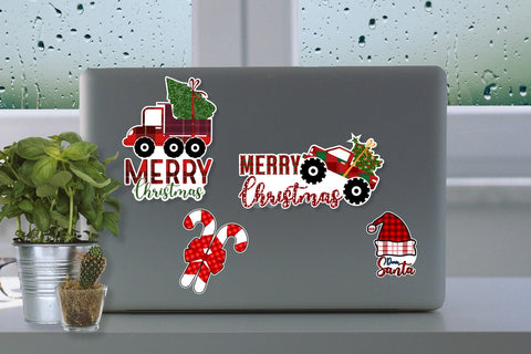 Christmas Sticker Bundle PNG Files SVG zafrans studio 