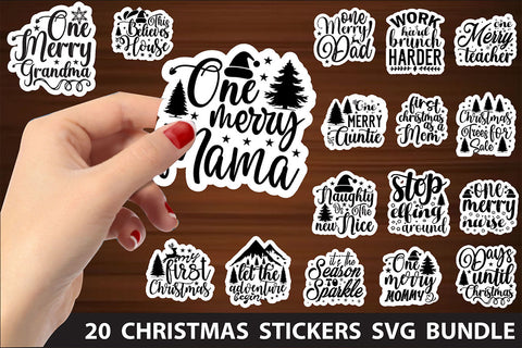Christmas Sticker Bundle SVG SVGArt 