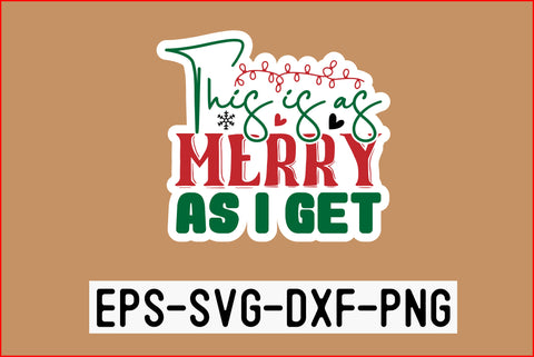 Christmas Sticker Design Bundle SVG CraftingStudio 